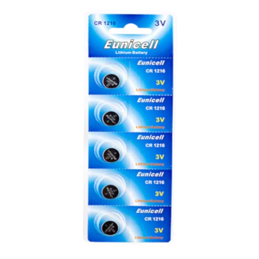 EUNICELL 3V CR1216 Button Cell Battery (5 PER CARD)