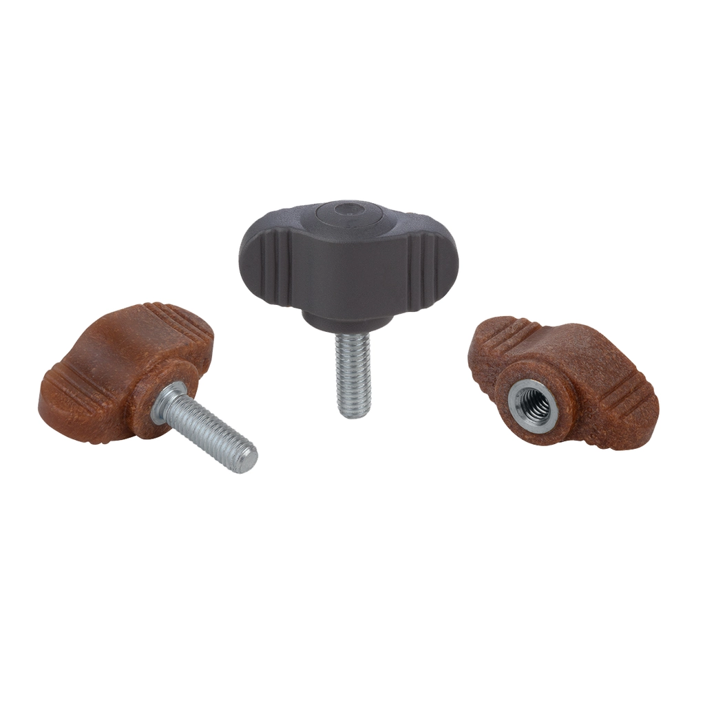 K0274 - Biopolymer Mini Wing Grips Parts In Stainless Steel Size M4-M6