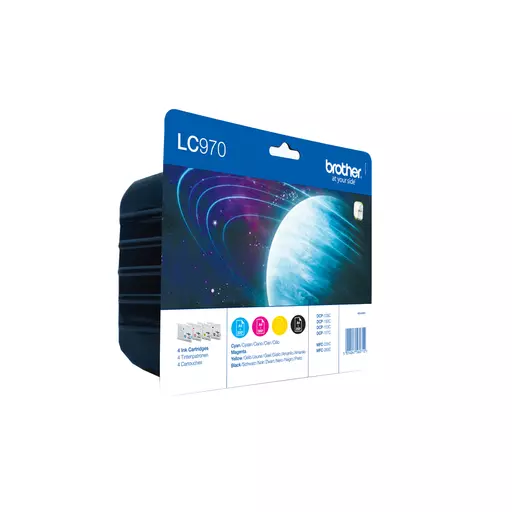 Brother LC-970VALBP Ink cartridge multi pack Bk,C,M,Y 350pg + 3x300pg Pack=4 for Brother DCP 135 C