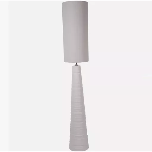 Tall Ceramic Floor Lamp, Jasmine, Textured White