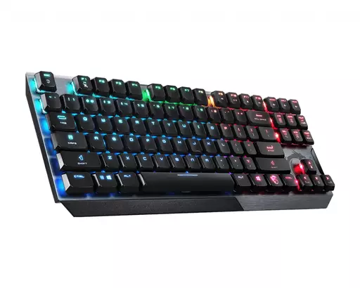 MSI VIGOR GK50 LOW PROFILE TKL Mechanical Gaming Keyboard 'UK-Layout, KAILH Low-Profile Switches, Multi-Layer RGB LED Backlit, Tactile, Floating Key Design, Center'