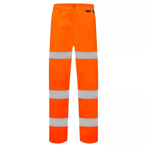 Supertouch Hi Vis Orange 3 Band Polycotton Trousers