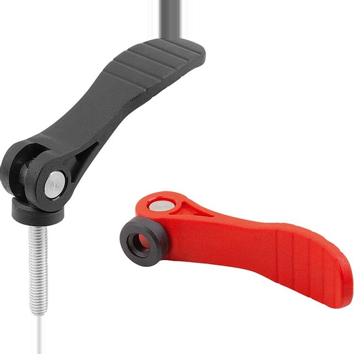 K2122 - Cam Levers With Plastic Handle and Steel & Stainless Steel Thread Thread M5-M10