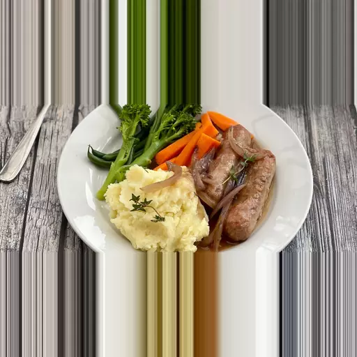 16. Sausage and Mash with Caramelised Onion Gravy (Pork) T17088.jpg