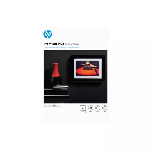 HP Premium Plus Photo Paper, Satin, 300 g/m2, A4 (210 x 297 mm), 20 sheets