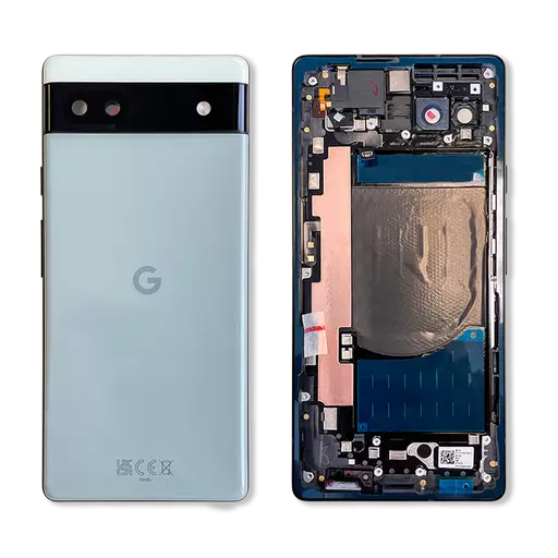 Back Housing (Service Pack) (Sage) - For Google Pixel 6a (GX7AS, GB62Z, G1AZG)