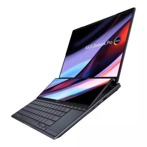 ASUS ZenBook Pro 14 Duo OLED UX8402ZA-M3033W i7-12700H Notebook 36.8 cm (14.5") Touchscreen 2.8K Intel® Core™ i7 16 GB LPDDR5-SDRAM 512 GB SSD Wi-Fi 6E (802.11ax) Windows 11 Home Black