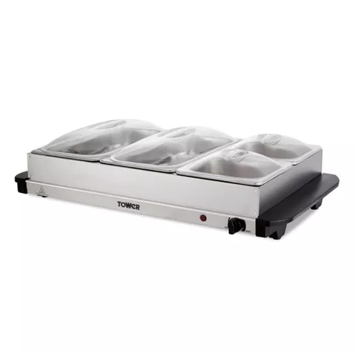 4 Tray Buffet Server Silver