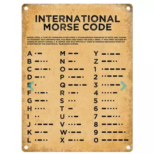Morse Code Metal Sign.jpg
