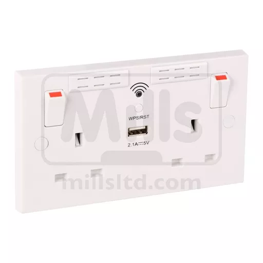 Wifi Extender Socket with USB 2 Gang + USB Port