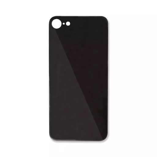 Back Glass (Big Hole) (No Logo) (Black) (CERTIFIED) - For iPhone SE2