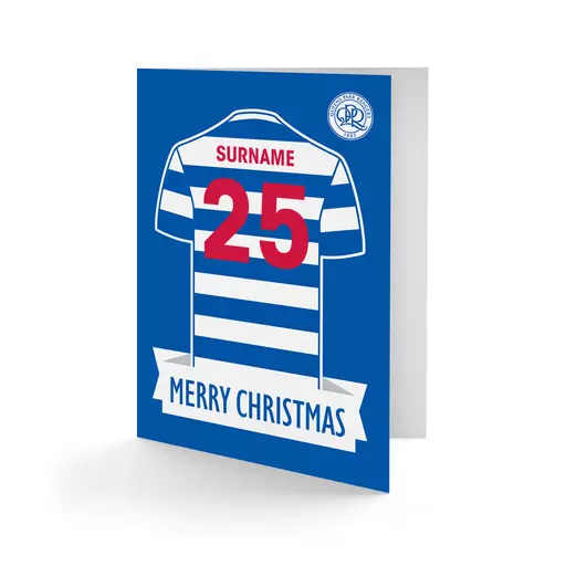 Queens Park Rangers FC Shirt Christmas Card