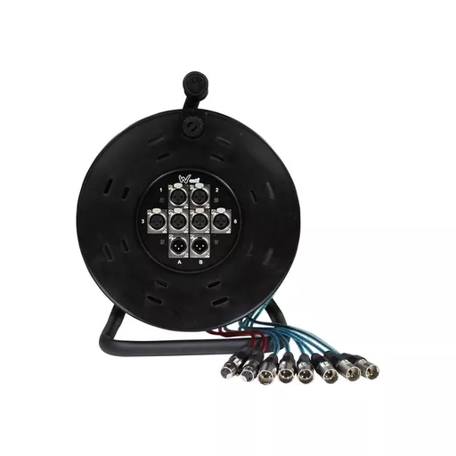 W Audio 15m XLR Multicore Drum 6/2