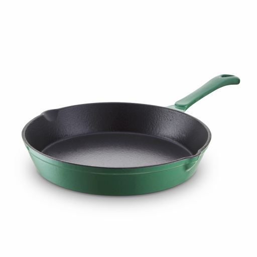 Foundry 26cm Cast Iron Round Fry Pan Green