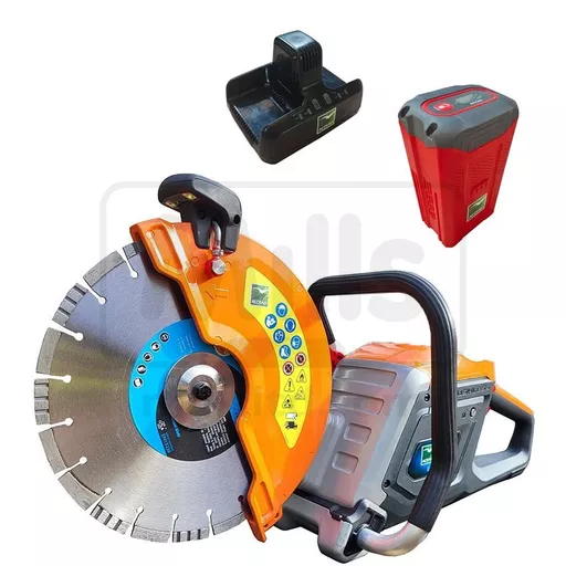 DC 300E+ 82V Battery Powered Disc Cutter C/W 8ah Battery, Charger & PUX30020 Diamond Blade (D)