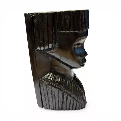 African Ironwood Bookend Figure