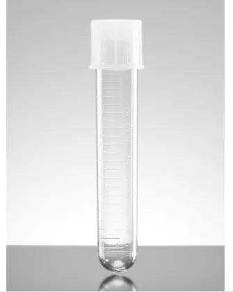 Test Tube 14 ml Round Bottom Polystyrene with Snap Cap Sterile Individually Wrapped PK 500