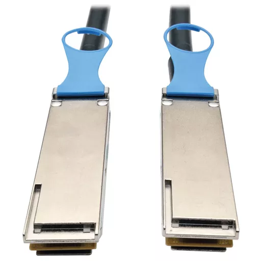 Tripp Lite N282-02M-28-BK QSFP28 to QSFP28 100GbE Passive DAC Cable (M/M), QSFP-100G-CU2M Compatible, 2M (6.56 ft.)