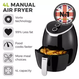 Vortx 4L Manual Air Fryer Air Fryers Tower Housewares