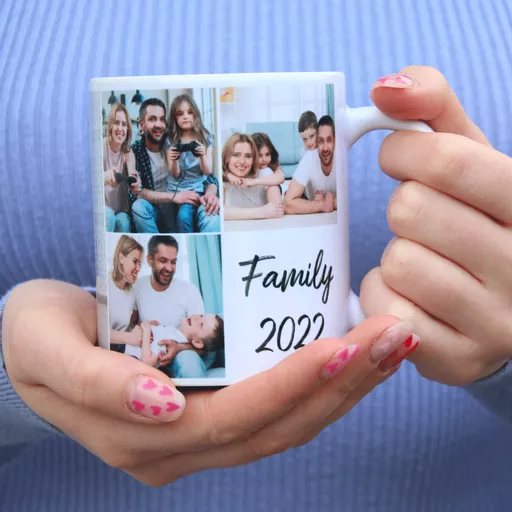 Photo Collage Mug - 6 Photos Family Photo Mug