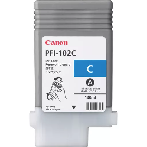 Canon 0896B001/PFI-102C Ink cartridge cyan 130ml for Canon IPF 500/600/700/750