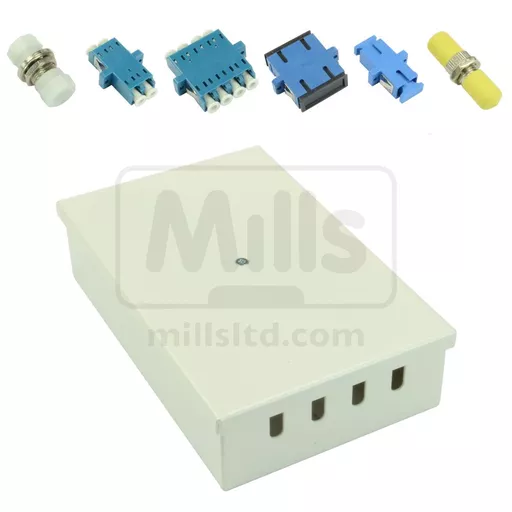 Tamperproof Fibre Wall Box Pre-Loaded Singlemode - 160 x 100 x 40mm