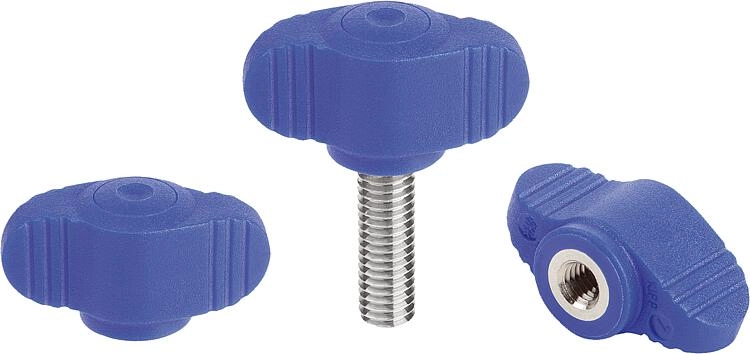 K0274 - Visually Detectable Mini Wing Grips Parts In Stainless Steel Size M5-M6