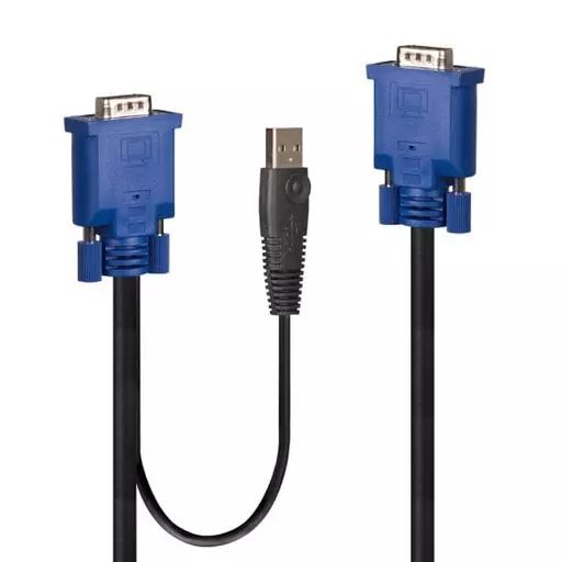 Lindy 32186 KVM cable Black, Blue 2 m