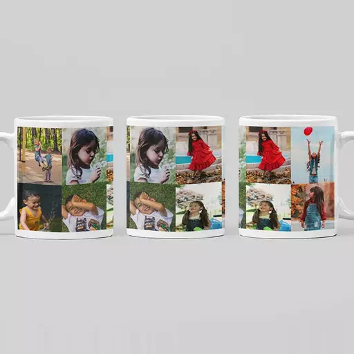 Personalised 8 Photo Collage Mug