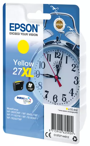 Epson C13T27144012/27XL Ink cartridge yellow high-capacity, 1.1K pages 10,4ml for Epson WF 3620