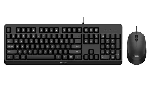 Philips 2000 series SPT6207BL/40 keyboard Mouse included Universal USB QWERTY English Black