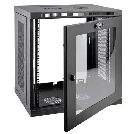 Tripp Lite SRW12UG SmartRack 12U Low-Profile Switch-Depth Wall-Mount Small Rack Enclosure, Clear Acrylic Window