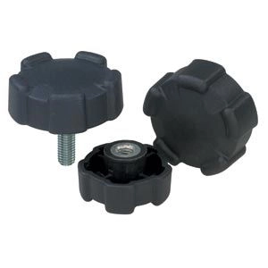 K0276 - Ribbed Knobs In Plastic & Steel Size M6-M10