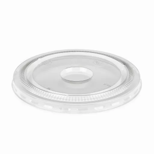 16OZ CLEAR RPET FLAT COLD CUP LID NO HOLE - (1X1000)