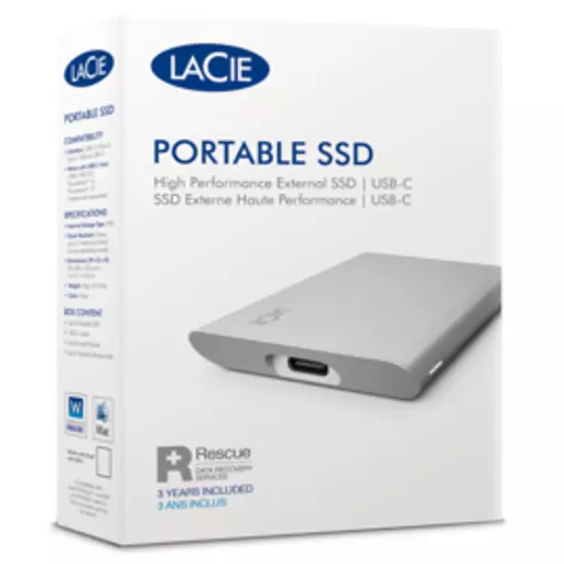 LaCie STKS1000400 external solid state drive 1000 GB Silver