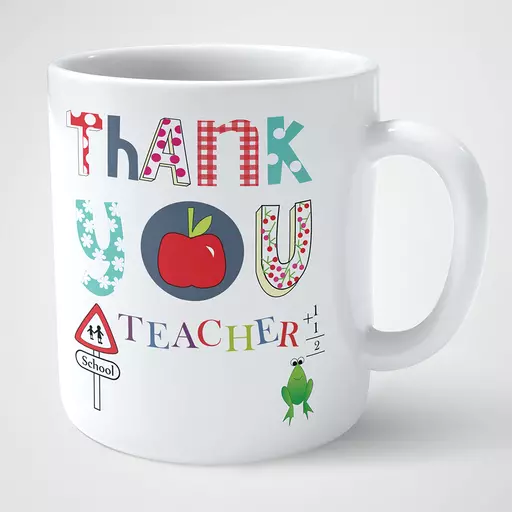 Personalised Thank you Teacher gift. Funny teacher appreciation mug 