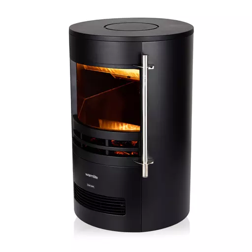 2KW Elmswell Round Contemporary Flame Effect Stove