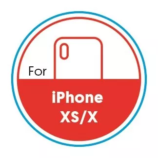 Smartphone Circular 20mm Label - iPhone XS/X - Red