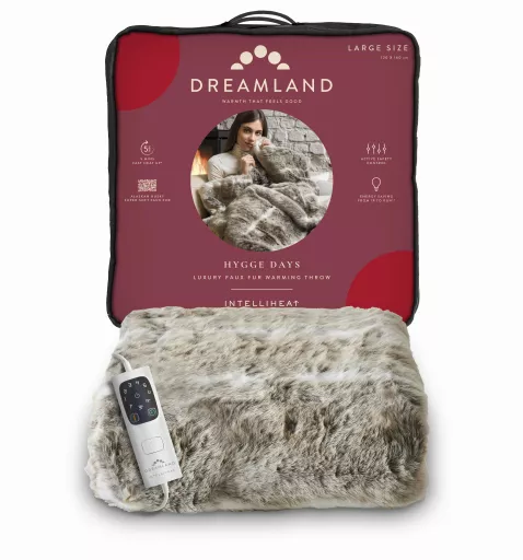 Dreamland IntelliHeat Alaskan Husky Faux Fur Throw