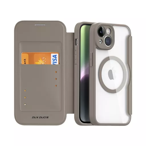 Dux Ducis - Skin X Pro MagSafe Wallet for iPhone 14 Plus - Beige