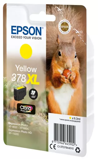 Epson C13T37944010/378XL Ink cartridge yellow high-capacity, 830 pages 9,3ml for Epson XP 15000/8000