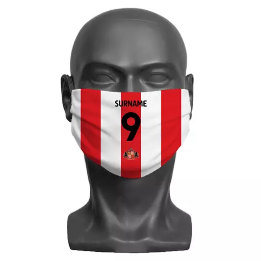 Sunderland AFC Back of Shirt Adult Face Mask (Large)
