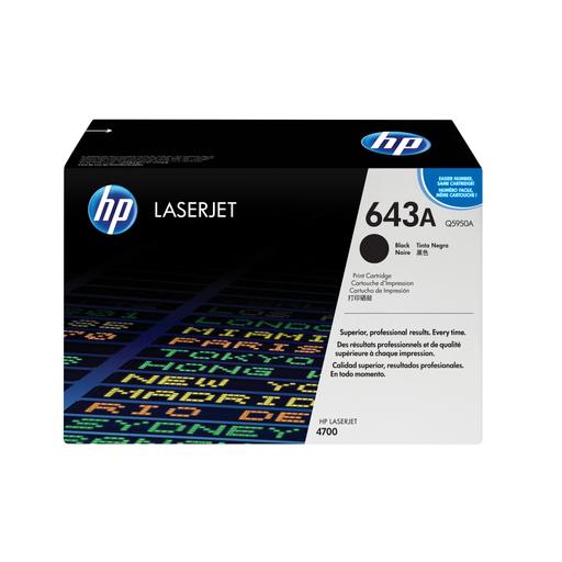 HP Q5950A/643A Toner cartridge black, 11K pages/5% for HP Color LaserJet 4700