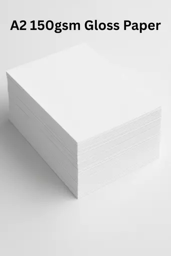 A2 White 150gsm Gloss Coated Paper
