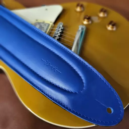 BS68 cobalt blue bass guitar strap blue stitch.jpg