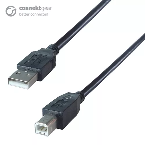 connektgear 5m USB 2 Connector Cable A Male to B Male - High Speed