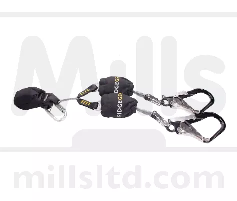Ridgegear RGL28 Chaser Twin Leg Self Retractable Lanyard