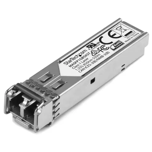 StarTech.com Cisco Meraki MA-SFP-1GB-SX Compatible SFP Transceiver Module - 1000BASE-SX~Cisco Meraki MA-SFP-1GB-SX Compatible SFP Module - 1000BASE-SX - 1GbE Multimode Fiber MMF Optic Transceiver - 1GE Gigabit Ethernet SFP - LC 550m - 850nm - DDM Cisco Me