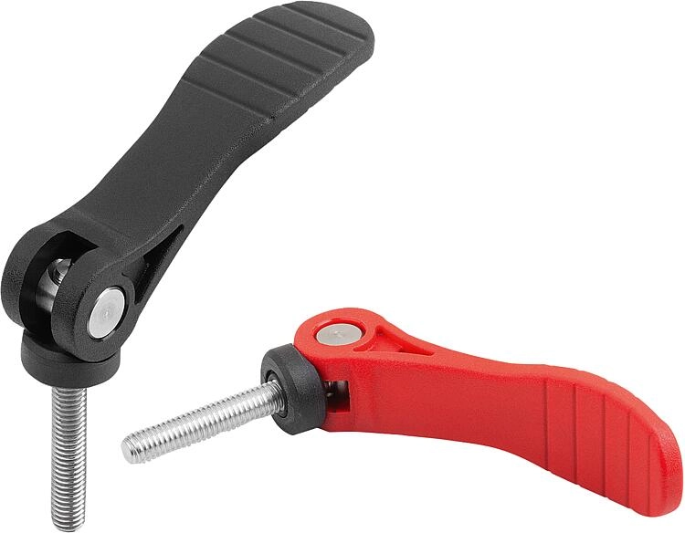K2127 - Adjustable Cam Levers With Plastic Handle and Steel & Stainless Steel Thread M3-M10