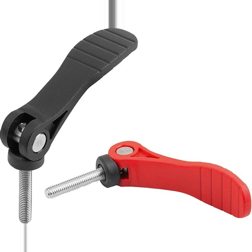 K2127 - Adjustable Cam Levers With Plastic Handle and Steel & Stainless Steel Thread M3-M10